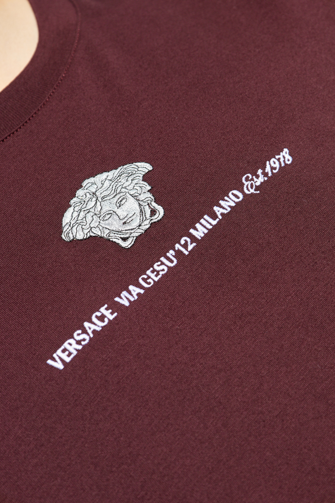 Versace T-shirt with embroidered logo | Men's Clothing | Vitkac Versace T-shirt with embroidered logo | Men's Clothing | Vitkac